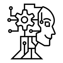 vector illustration of an industrial robot