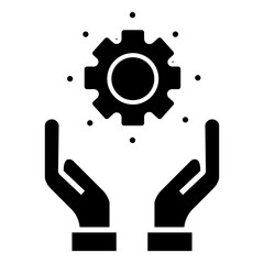 human hand with bulb idea