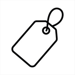 Price Tag Icon Vector Illustration Isolated on White Background Representing Shopping and Retail with Empty Space for Text and Customizable Design