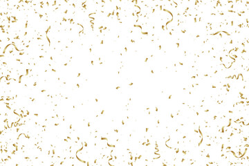 3D Dynamic golden confetti background.