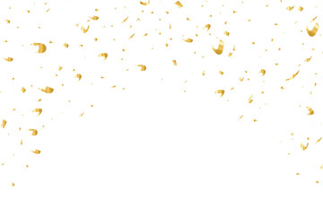 3D Dynamic golden confetti background.