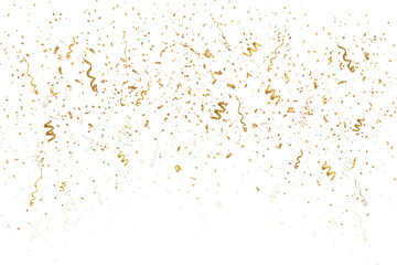 3D Dynamic golden confetti background.