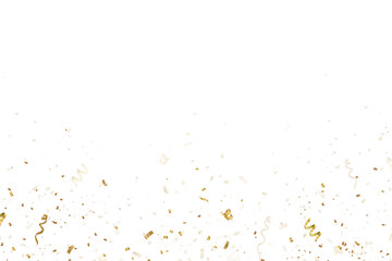 3D Dynamic golden confetti background.
