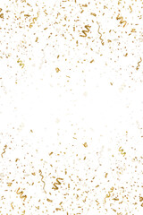 3D Dynamic golden confetti background.
