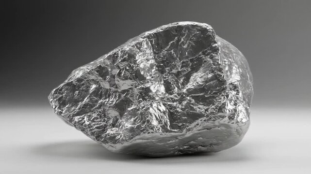 Rock rotating on white surface