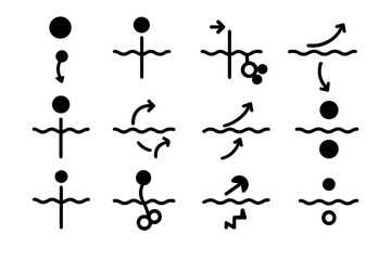 Obraz premium Symbol icons vector molecule icon cell messenger point trigger signaling transmembrane arc