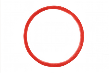 Red circular graphic with transparent background, providing versatile design element for branding, logos, and visual compositions
