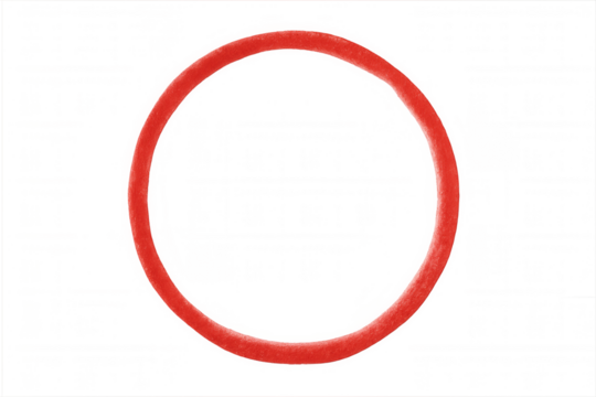 Red circular graphic with transparent background, providing versatile design element for branding, logos, and visual compositions