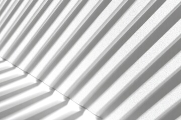 Fototapeta premium Diagonal shadow lines on a white textured surface