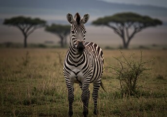 Close-up of a zebra in the Serengeti, showcasing its bold black and white stripes.
A timeless portrait of Africa’s most iconic grazer.
