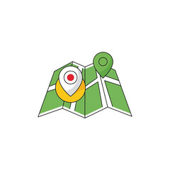 Pins de localisation bicolores