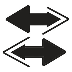 Two Arrows Pointing in Opposite Directions.