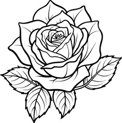 Vector floral pattern with a seamless black and white rose illustration and vintage decoration