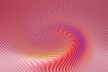 Obraz premium Abstract swirling pink and red lines with a vibrant colorful center