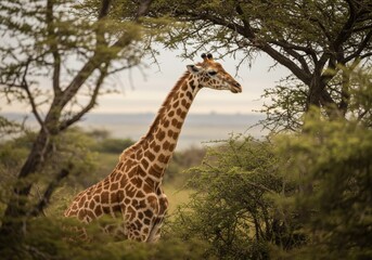 Close-up of a giraffe in the Serengeti, highlighting its patterned coat and gentle eyes.
A graceful portrait of Africa’s tallest mammal in the wild.
