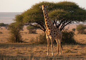 Close-up of a giraffe in the Serengeti, highlighting its patterned coat and gentle eyes.
A graceful portrait of Africa’s tallest mammal in the wild.
