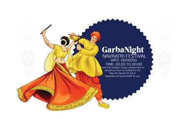 Garba Dance Celebration During Navratri Festival with Joyful Participants