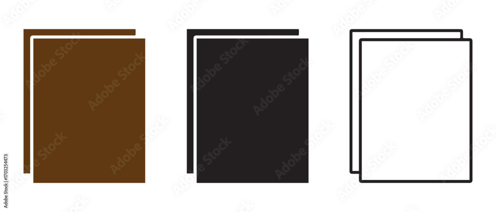Poster document icon set. isolated on white background for web and mobile design.