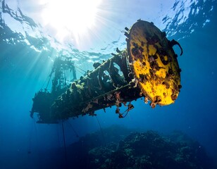 Sunlit underwater structure