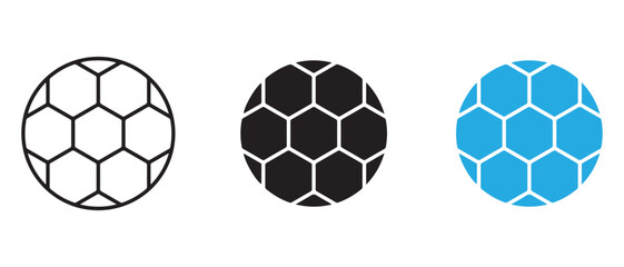 soccer ball icons. in different styles isolated on white background. © CreatetiveDesignX
