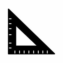 School triangle ruler icon vector