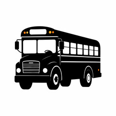 School bus icon vector simple design