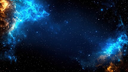 Fototapeta premium Stunning Cosmic Background with Bright Stars and Colorful Nebulae in Deep Space