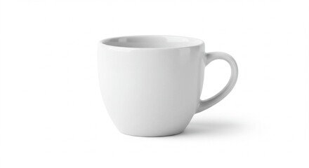 Fototapeta premium White cup isolated on white