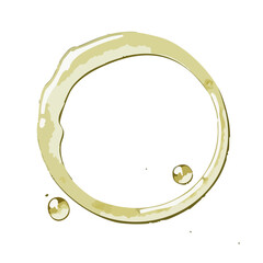 Obraz premium Wine Glass Stain Ring Vector — Isolated Circular Drink Marks for Design and Texture Effects