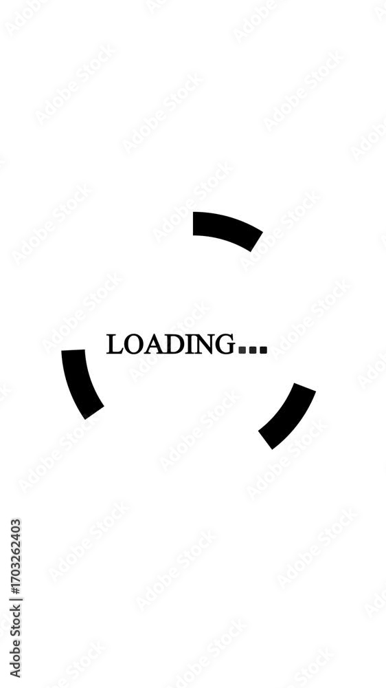 Aufkleber smooth loading animation for modern digital applications vertical video. minimalistic loading screen