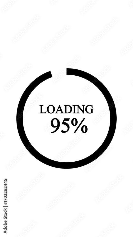 Aufkleber vertical video showing clean and simple loading circle animation. animated loading progress circle w