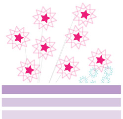 Pink flower background for your work