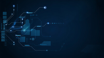 Dynamic digital network connections illuminate futuristic abstract technology background, data flow