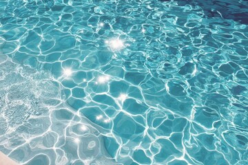 Obraz premium Rippled turquoise pool water, sunlit