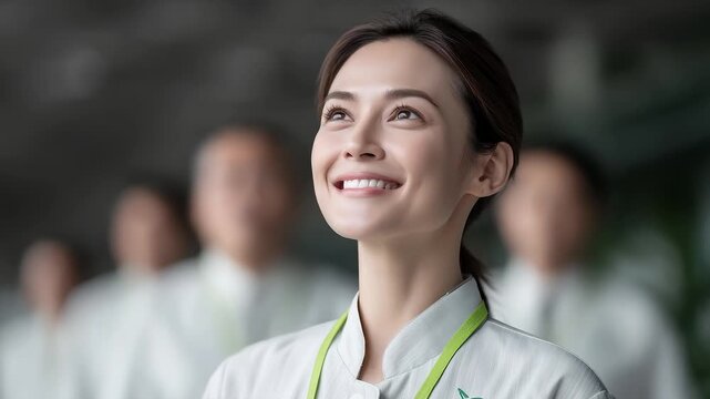 Medical Team Looking to the Future with Hope