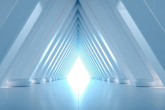 Light-filled, triangular pathway