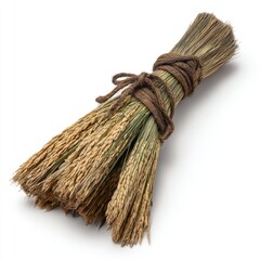 Tied bundle of dried rice stalks