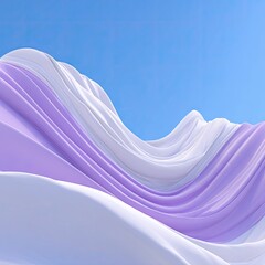 Flowing, soft, pastel fabric drapes against a clear sky