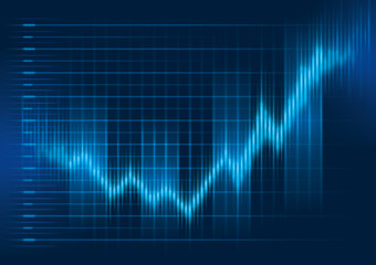 Abstract Blue Digital Audio Spectrum Sound Equalizer Effect. Modern Sound wave background. Dynamic equalizer vibration. Audio track shine graph of frequency. Music radio sound effect pulse concept.