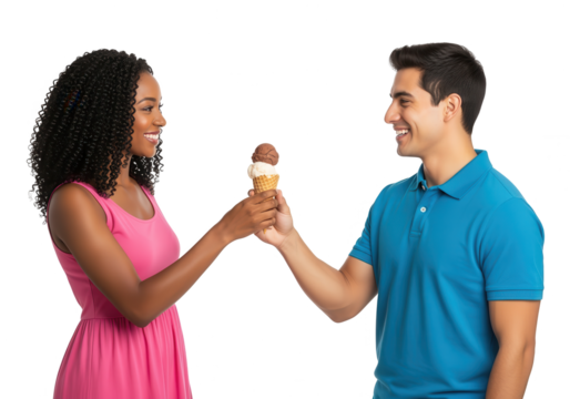 Couple Sharing Ice Cream