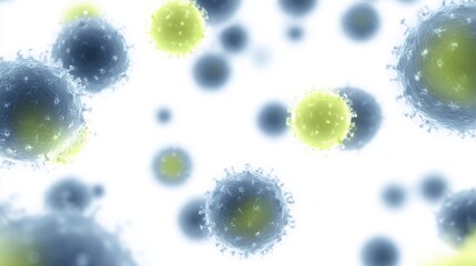 Abstract representation of blue and yellow cells