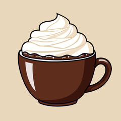 Art & Illustration,	Whipped Coffee Cup – EPS & JPEG Format
