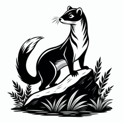 a-black-and-white--linocut-style-illustration-of-a vector design .eps