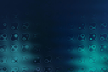 Abstract dark blue background with glowing turquoise wavy patterns