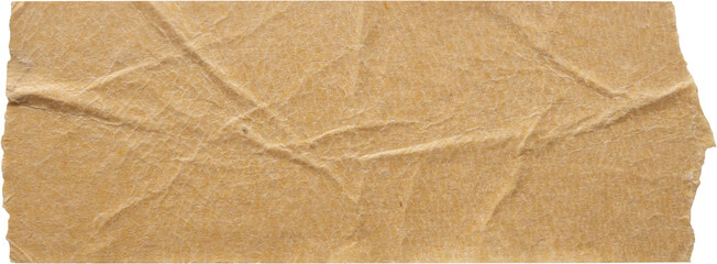 Brown adhesive paper tape isolated on white background