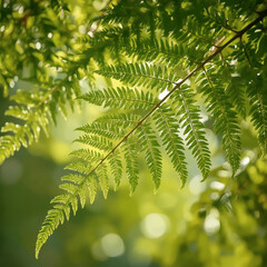 green fern leaves