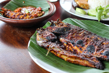 grilled seafood. grilled fish. grilled squid.