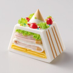 Triangular sandwich art piece