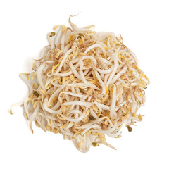 bean sprouts isolated on white background.