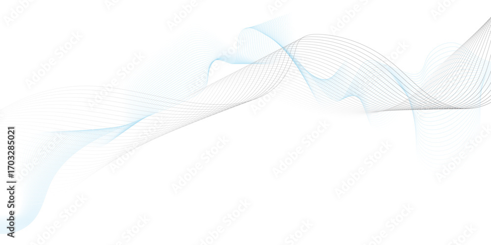 Fototapete a minimalistic abstract background featuring flowing, wavy lines in black and light blue. the lines 